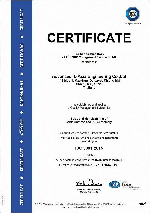 ISO 9001 Zertifikat